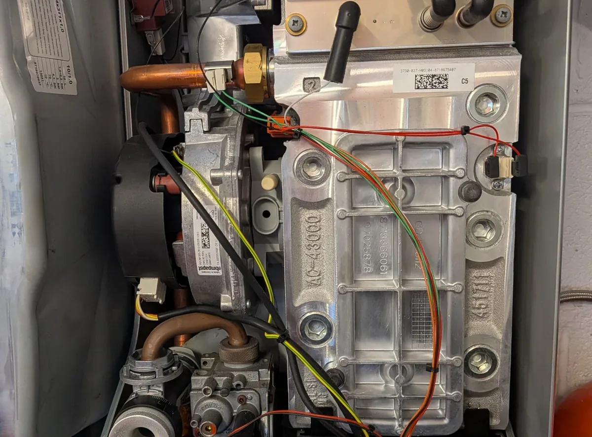 Boiler internals exposed for inspection